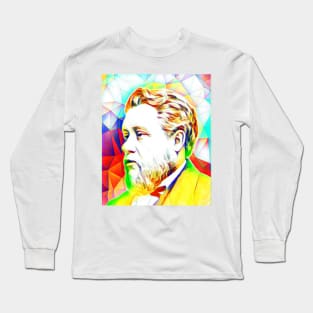 Charles Spurgeon Colourful Portrait | Charles Spurgeon Artwork 12 Long Sleeve T-Shirt